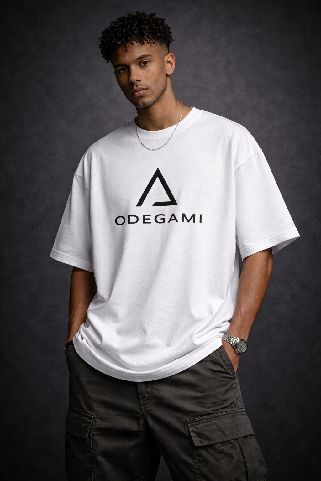 T-shirt ODEGAMI blanc oversize